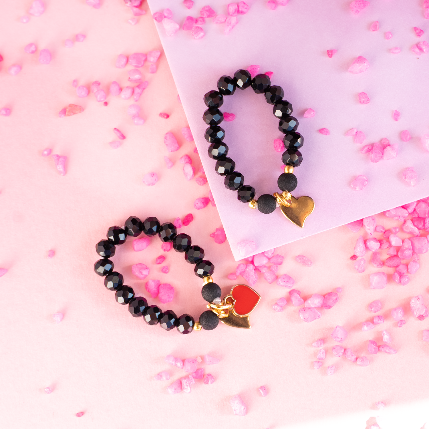 Anello elasticizzato cuore rosso image 0