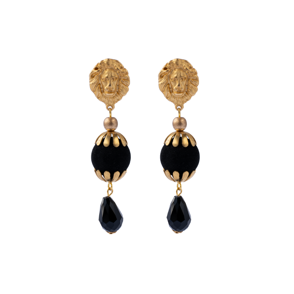Orecchini testa di leone in zama image 0