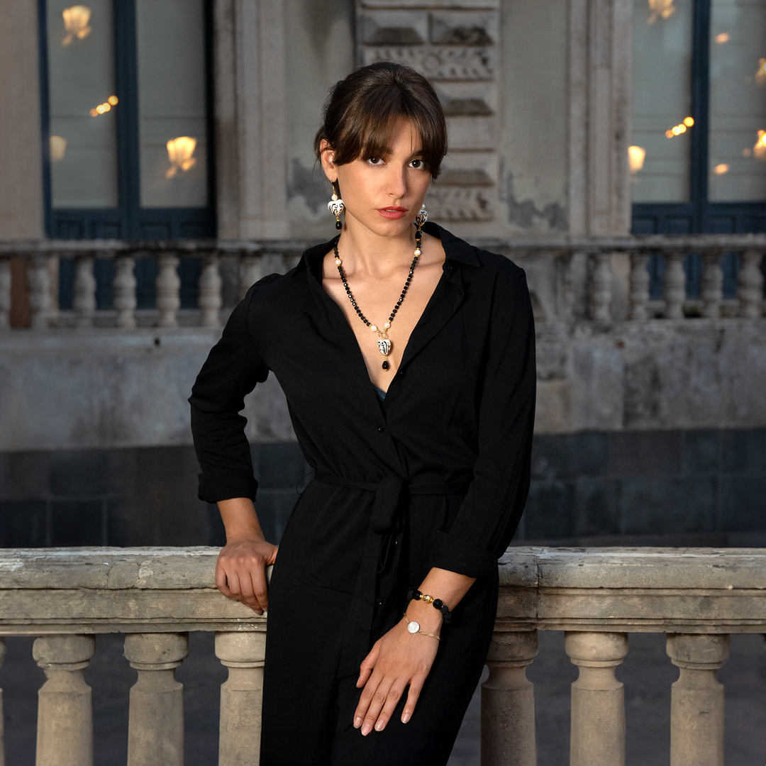 Baroque heart earrings image 1